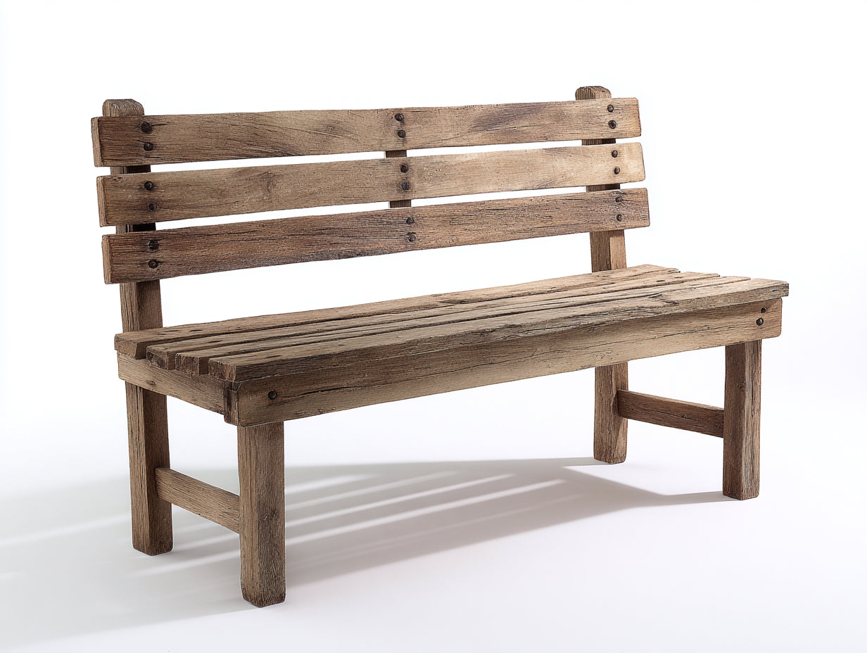 Bancos de jardín madera 140x58x88 cm - marrón - diseño rústico con respaldo