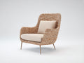 Sillones de ratán 82x78x88 cm - natural y beige - diseño moderno para exterior