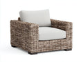 Sillones de ratán 93x87x77 cm - marrón claro y beige - diseño natural para exterior