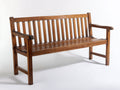 Bancos de jardín de madera maciza 150x60x88 cm - Marrón - Diseño clásico exterior