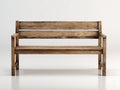 Bancos de jardín 160x58x88 cm - madera marrón envejecida para exterior - estilo rústico con reposabrazos