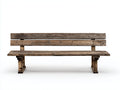 Bancos de jardín de madera maciza 160x55x82 cm - Natural envejecido - Diseño rústico exterior