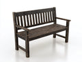 Bancos de jardín de madera maciza 145x58x86 cm - Negro envejecido - Diseño rústico exterior