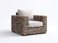 Sillones de ratán ratán natural 88x80x78 cm - marrón-beige - diseño compacto con reposabrazos