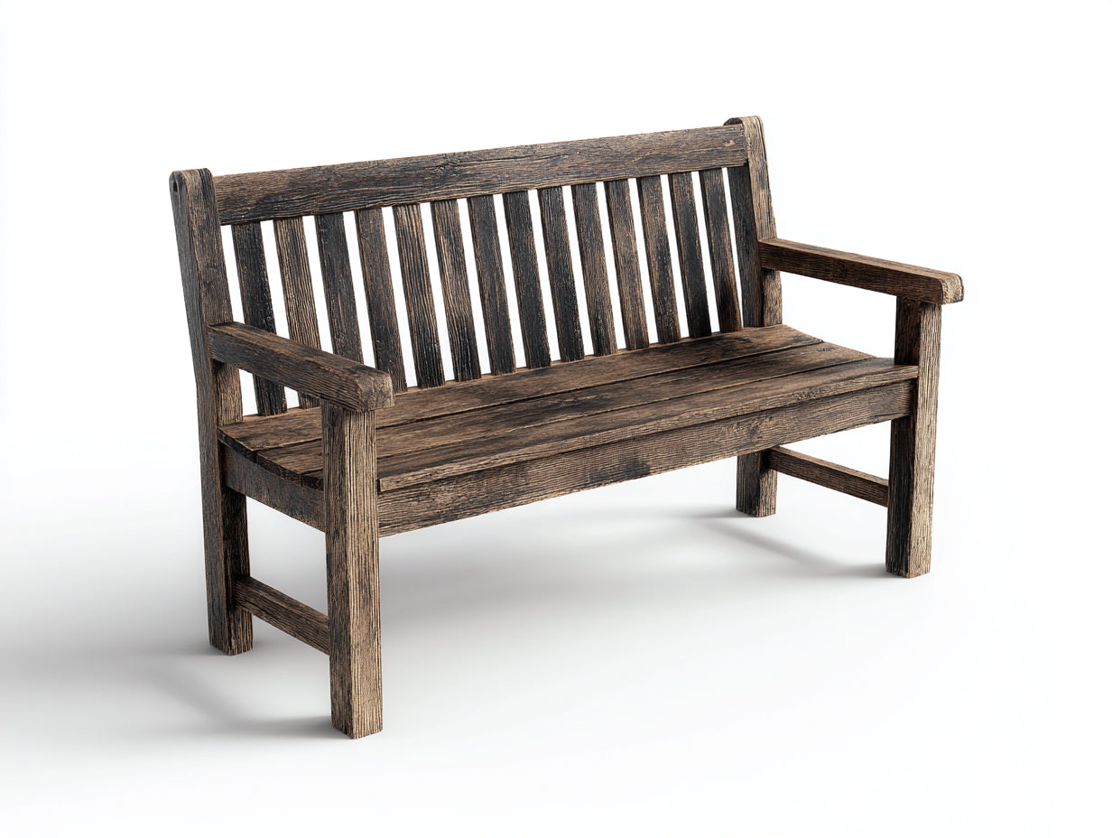 Bancos de jardín madera 145x60x88 cm marrón envejecido - diseño rústico con reposabrazos